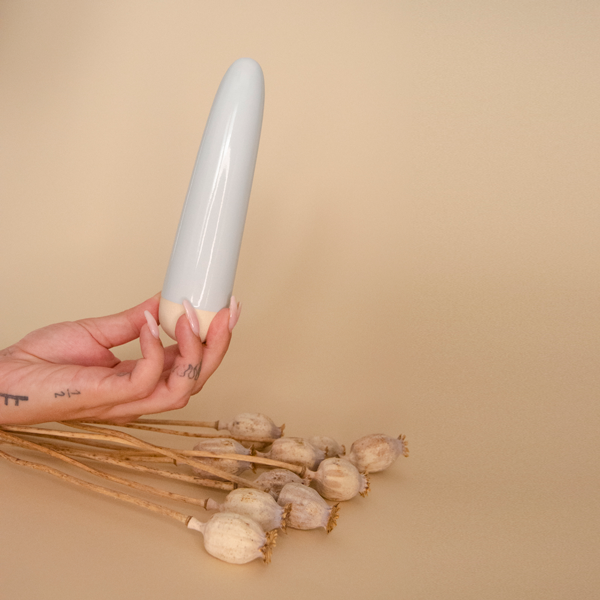 Ceramic Charming Blue Dildo